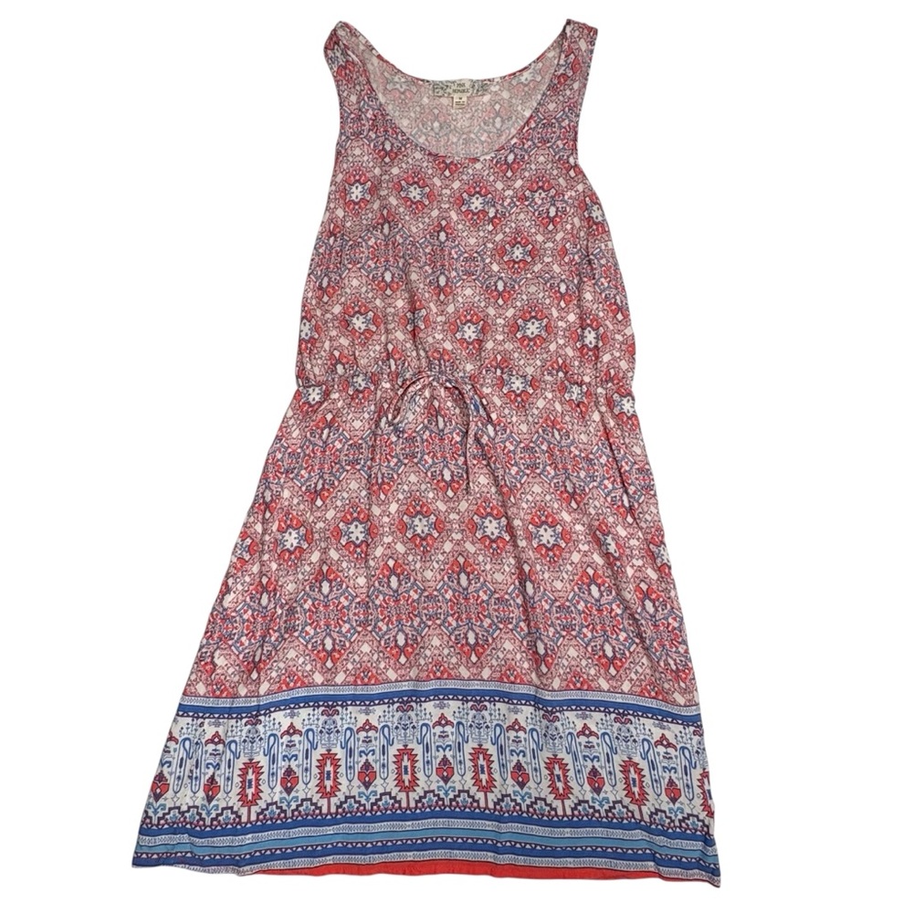 Pink Republic Juniors Medium Sleeveless Pink & Blue Geometric Aztec Mini Dress